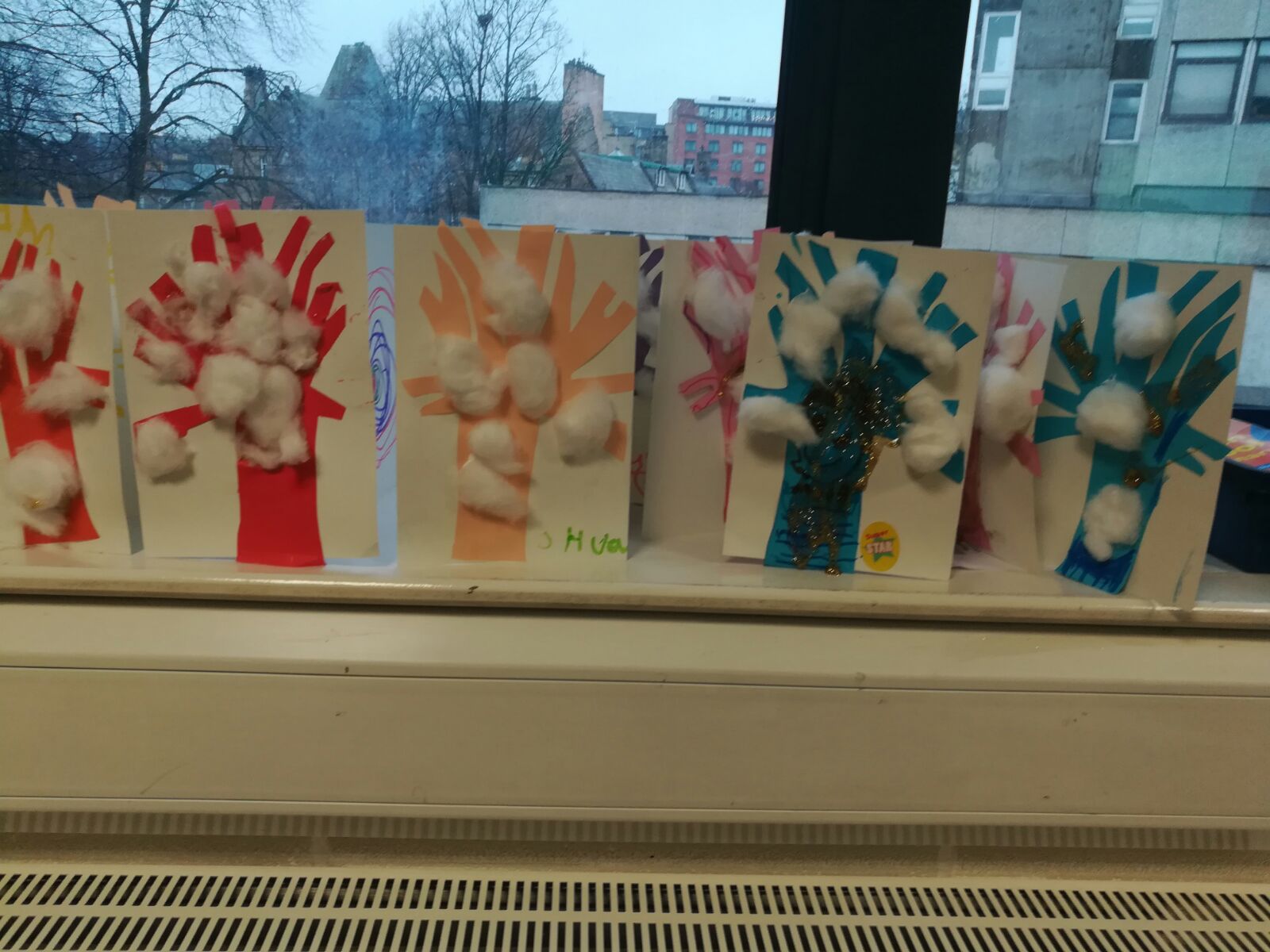 Winter trees made by the younger group of Little Muslims